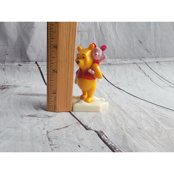 2000 Winnie the Pooh Bear & Piglet 3.5 Inch Figure McDonald's Disney Cake Topper - Picture 6 of 6